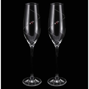 Svadobné poháre SWAROVSKI Elements flétna