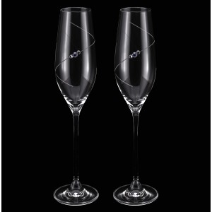 Svadobné poháre SWAROVSKI Elements flétna